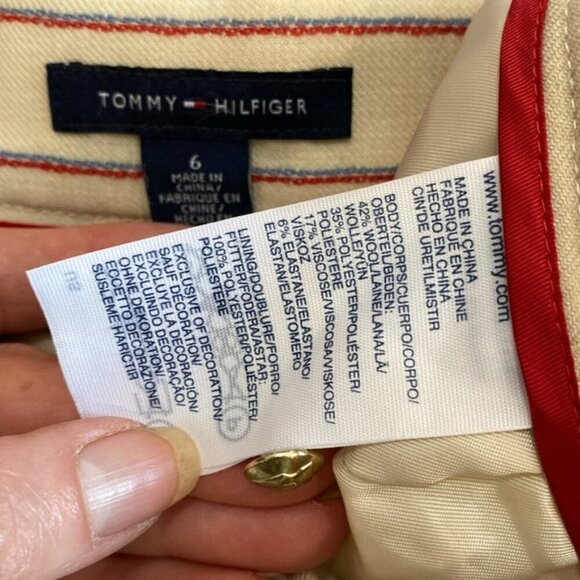 Tommy Hilfiger Cream Wool Pencil Skirt Size 6 - Picture 13 of 14